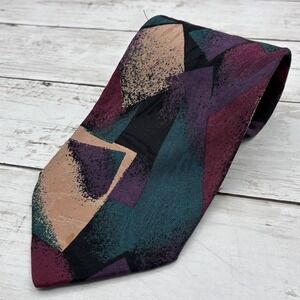 Vintage Roffé New York Paris Men's Tie Abstract Geometric Art Deco Hand Finished